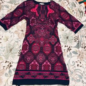 Boho Mandala Print Hippie Mod Shift Dress